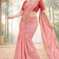 Fashionable Printed Saree with Blouse Piece for Festive Collection  | PRM-MASKA