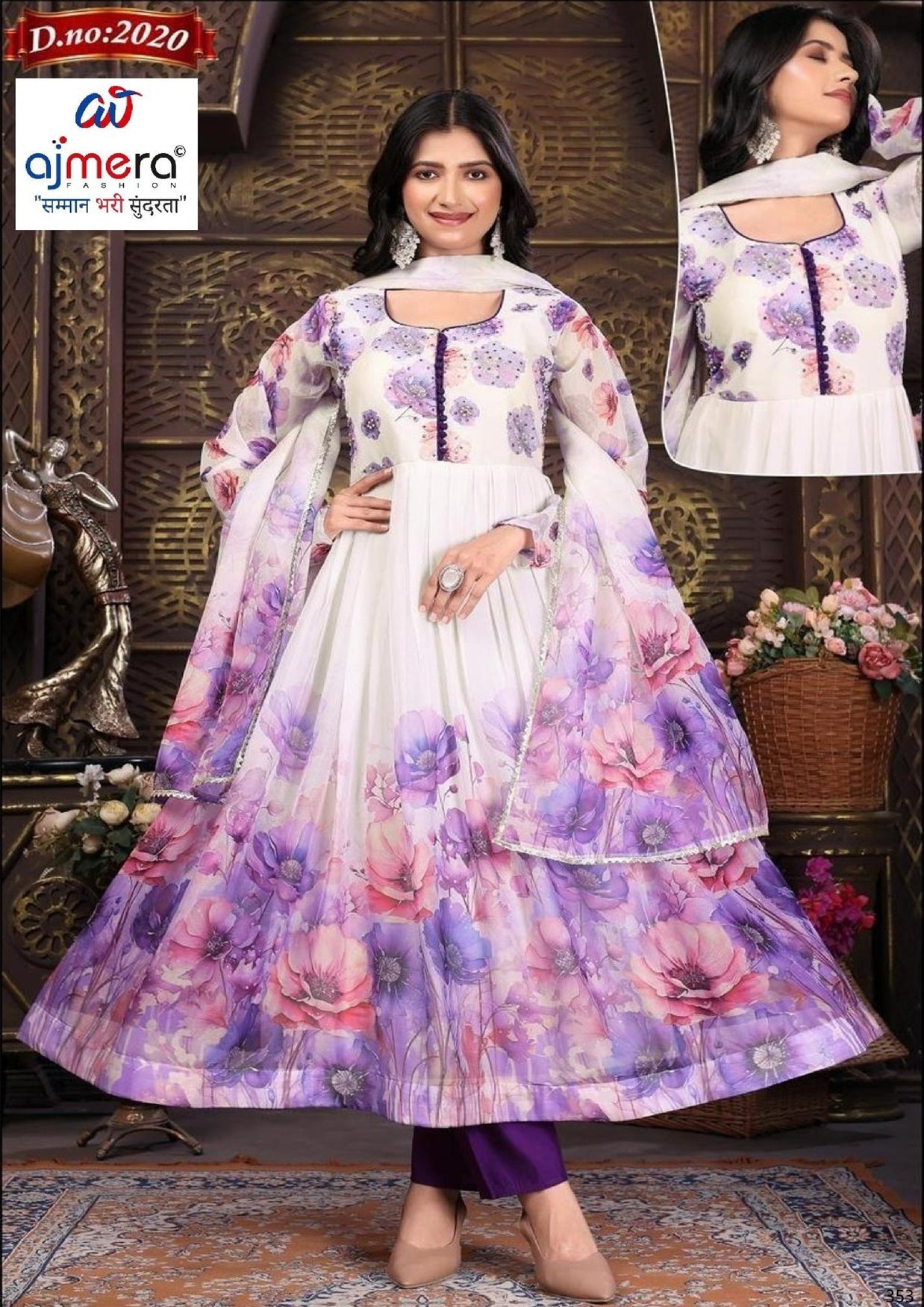 Elegant Georgette Designer Party Wear Gown for Women | KTX-2020