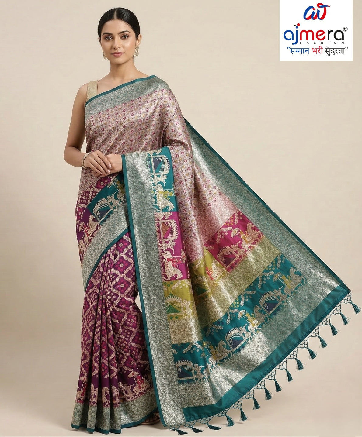 Classic Jacquard Silk Saree with Blouse Piece for Elegant Traditional Look | HLO-RAJSHREE-25