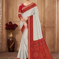 Fashionable Printed Saree with Blouse Piece for Festive Collection  | PUS-JALPARI-5A