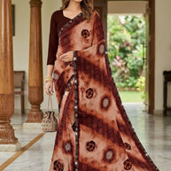 Premium Printed Saree with Matching Blouse Piece for Ethnic Elegance  | CAS-VARMALA