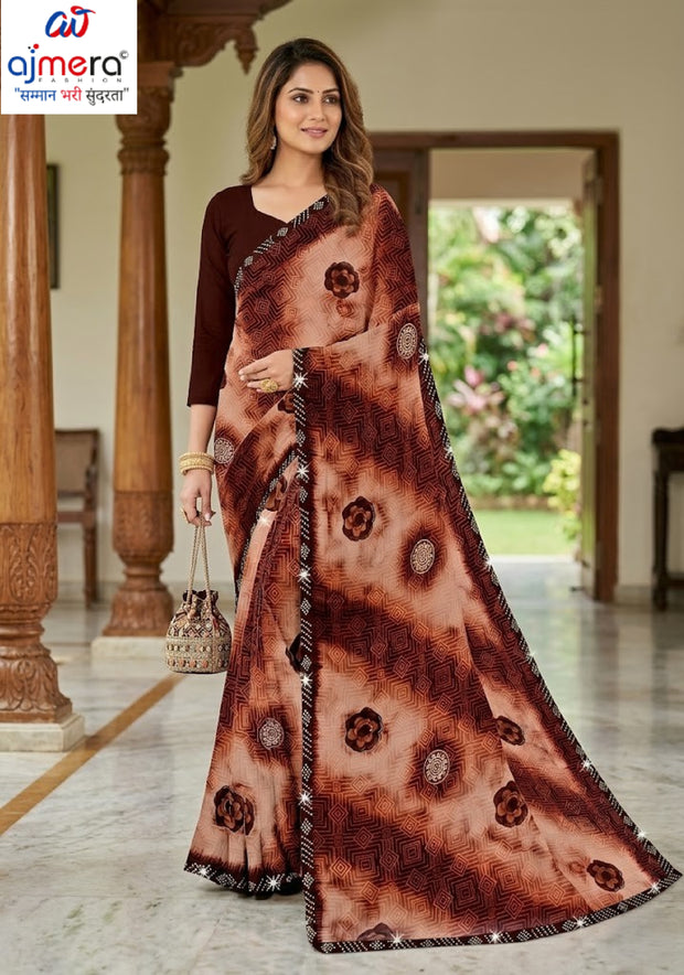 Premium Printed Saree with Matching Blouse Piece for Ethnic Elegance  | CAS-VARMALA