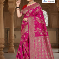 Elegant Jacquard Silk Saree with Designer Blouse Piece for Festive Elegance | MTE-25101