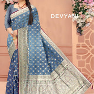 Stylish Jacquard Silk Saree with Blouse Piece for Festive Collection | VML-DEVYANI