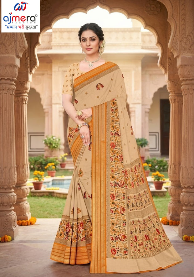 Classic Printed Saree with Blouse Piece for Timeless Traditional Style | GLC-KANCHI SILK-1