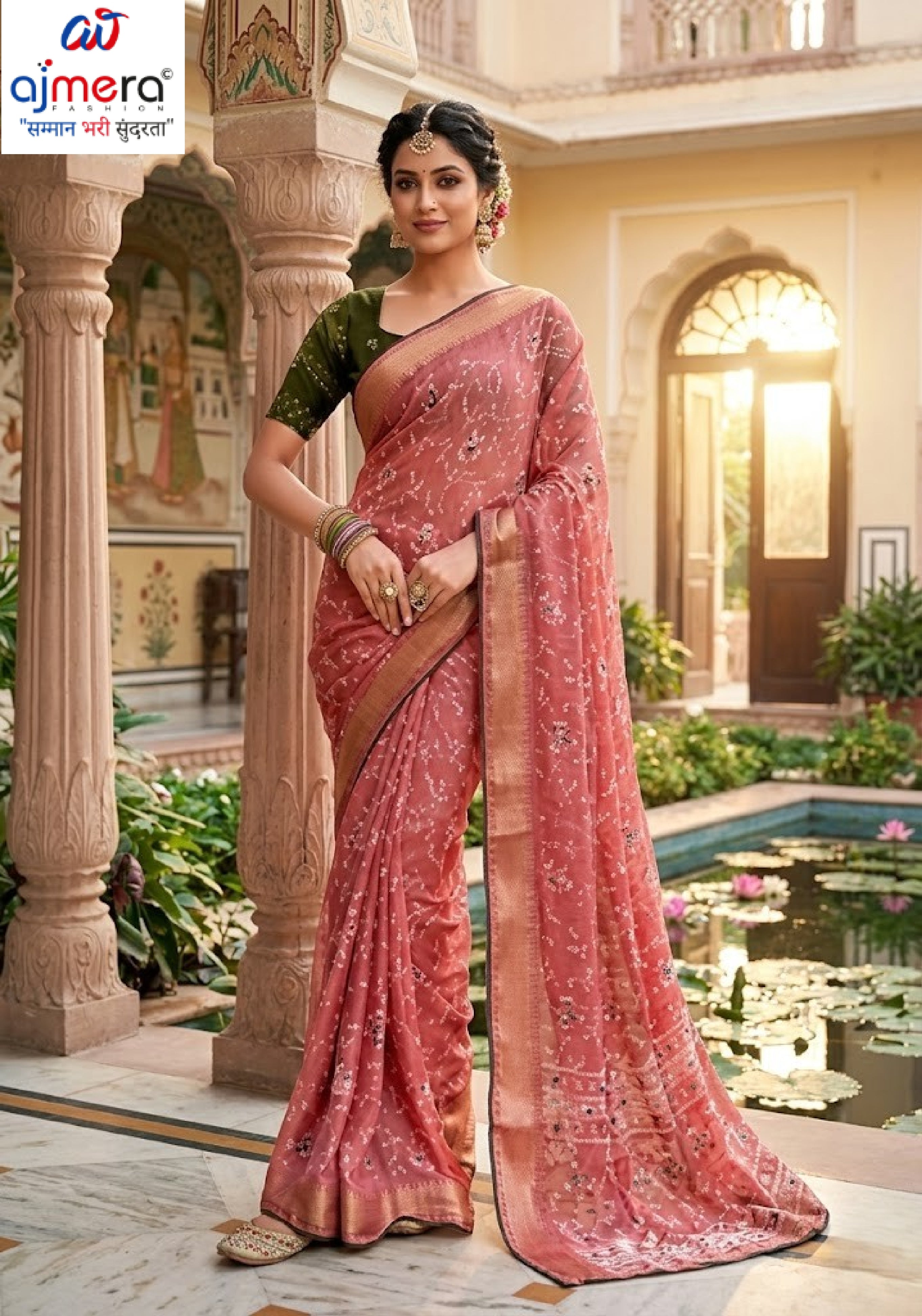 Graceful Printed Saree with Blouse Piece for Modern Ethnic Fashion  | VDT-SONAKSHI-3
