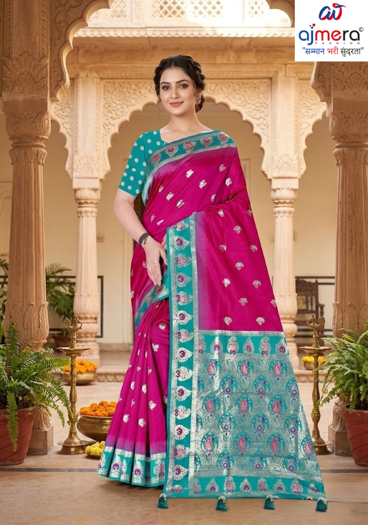 Exquisite Jacquard Silk Saree With Blouse Piece | TUL-BANARSI PURE SILK-11