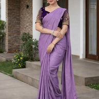 Trendy Dyed Matching Saree with Blouse Piece for Premium Ethnic and Traditional Wear | RLL-KRISHNA SILK-1