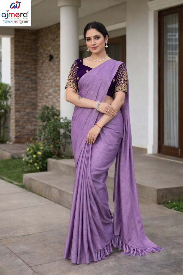 Trendy Dyed Matching Saree with Blouse Piece for Premium Ethnic and Traditional Wear | RLL-KRISHNA SILK-1
