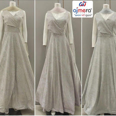 Elegant Net Designer Party Wear Gown for Women | YVD-YSC1029P