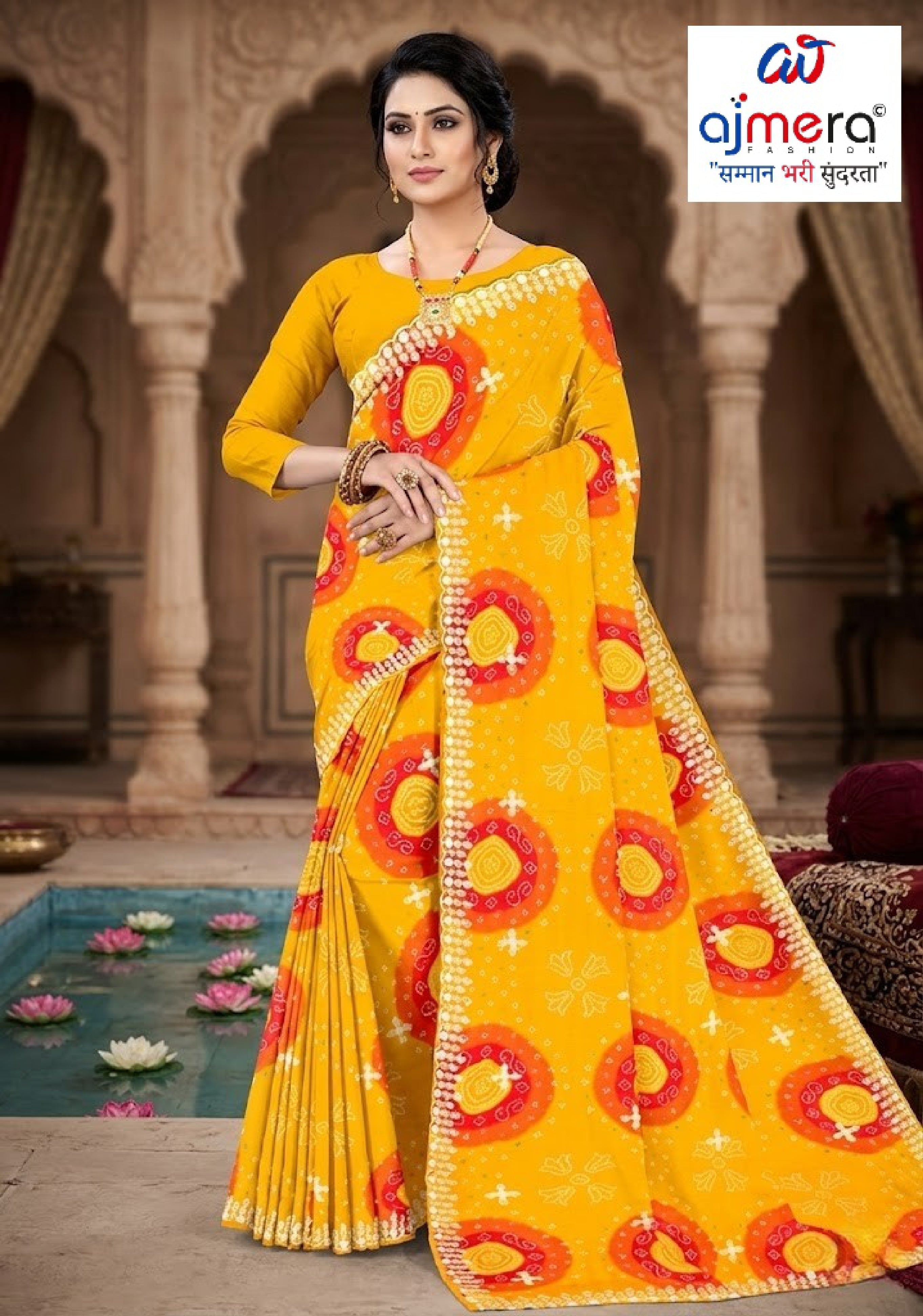 Fashionable Printed Saree with Blouse Piece for Festive Collection  | TD-DEVRANI