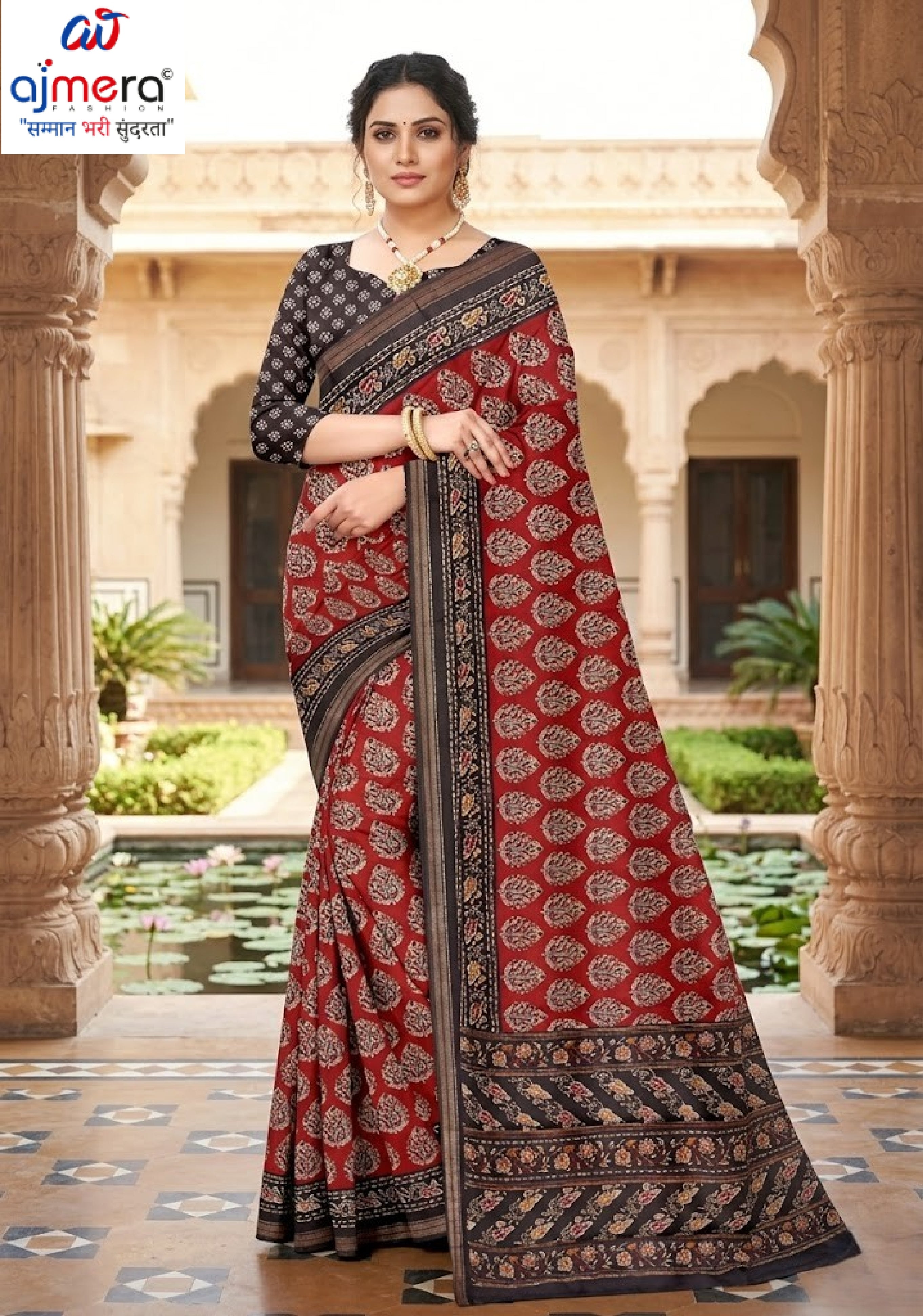 Daily Wear Cotton Saree with Blouse Piece for Premium Ethnic and Traditional Wear | ANT-MUSKAN PURE SILK