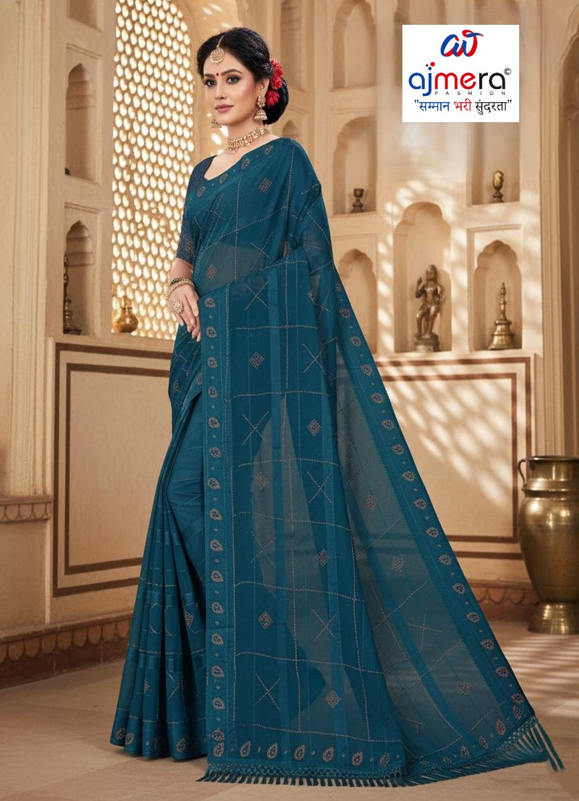 Matching Saree Supplier with Blouse Piece for Premium Ethnic and Traditional Wear | TIK-DEV BHOOMI
