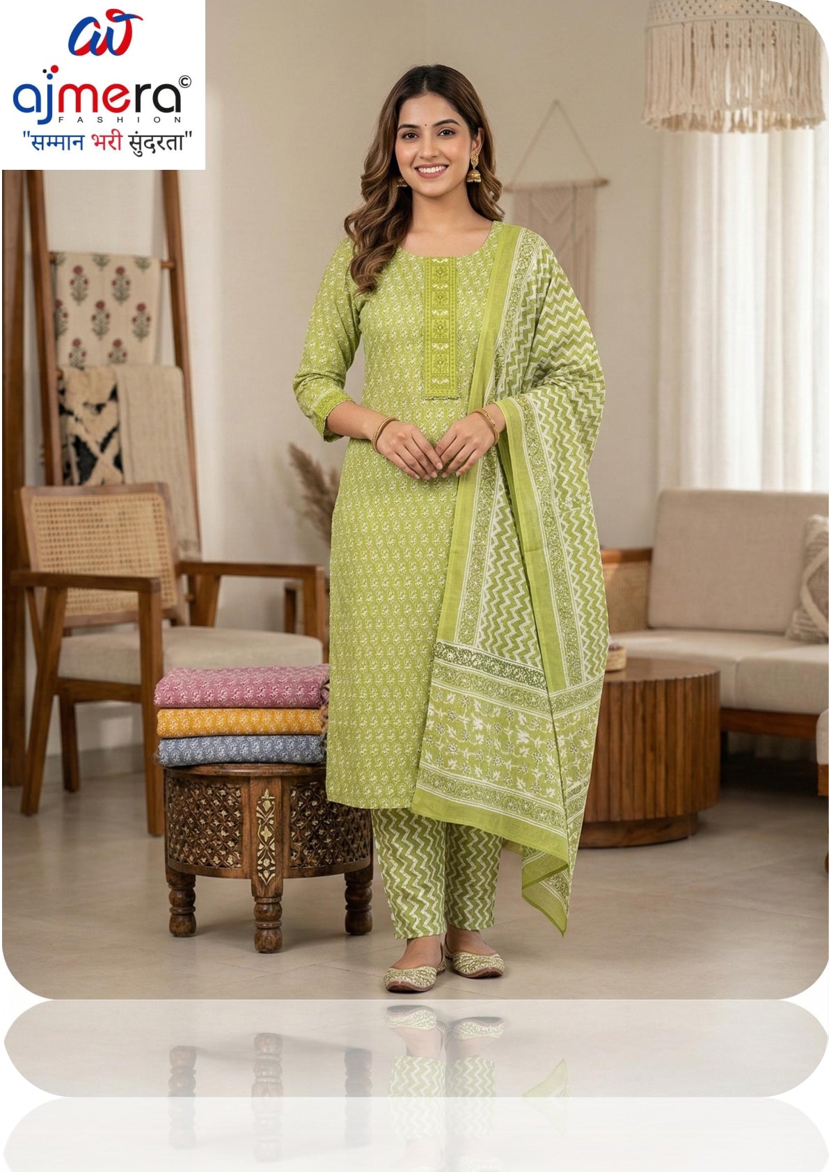 Premium Cotton Unstitched Suit Set | SPT-ADITI