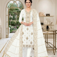 Premium Jaam Unstitched Suit Set | KVF-PINKY