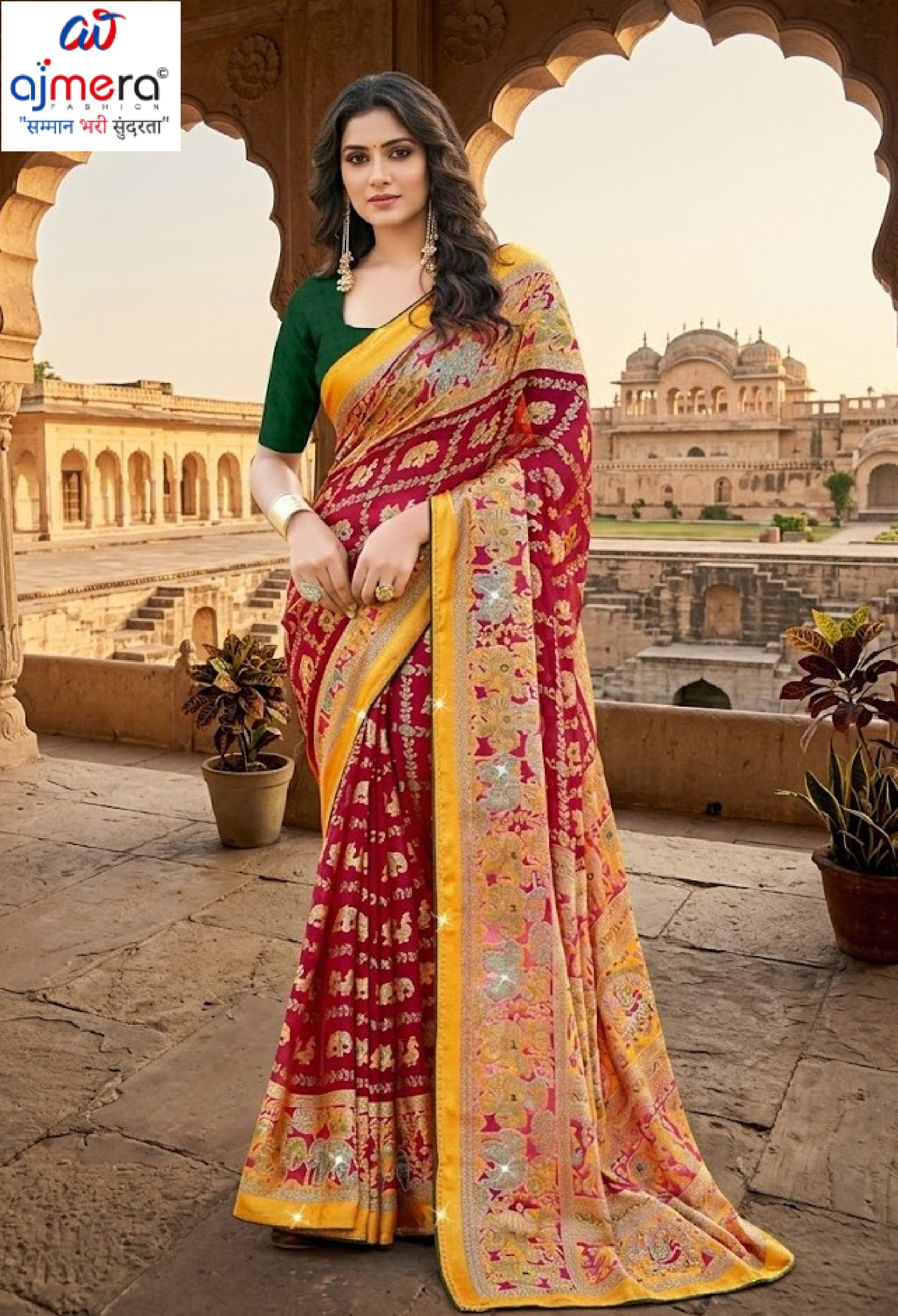 Trendy Printed Saree with Blouse Piece for Women’s Ethnic Wardrobe | VDT-TESLA BRASSO-02