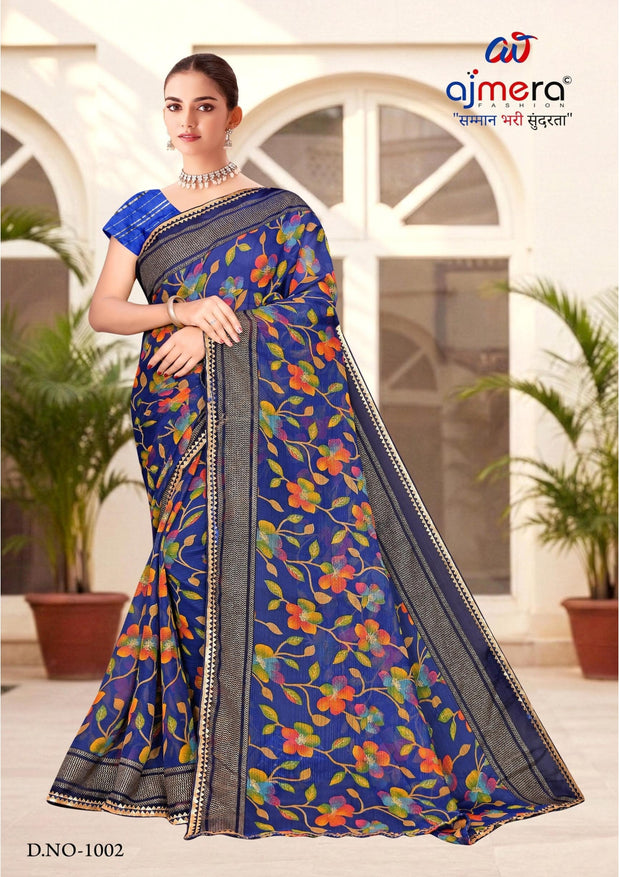 Elegant Printed Saree with Designer Blouse Piece for Festive Wear  | SNR-PREMA