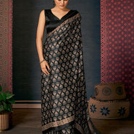 Ajrakh Japan Satin Saree with Blouse for Premium Ethnic Wear | ALL-AJRAKH VOL-3