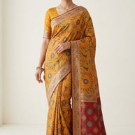 Traditional Weave Jacquard Silk Saree With Blouse Piece | WSO-SHAHI ANDAZ