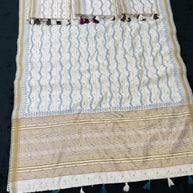Apricot Linen Saree with Blouse for Premium Ethnic and Designer Wear | ALL-APRICOT-72