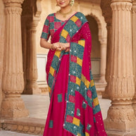 Stylish Printed Saree with Blouse Piece for Traditional Celebrations | SSR-BATRA