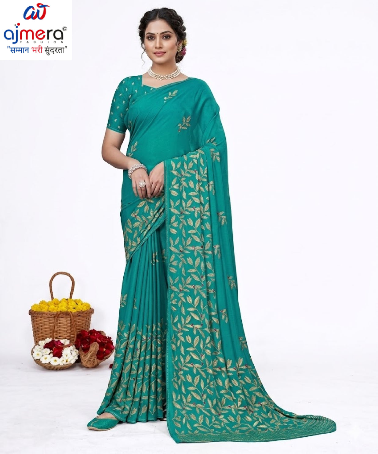 Chic Printed Saree with Blouse Piece for Sophisticated Ethnic Style | VER-MEGH MALHAR-47854
