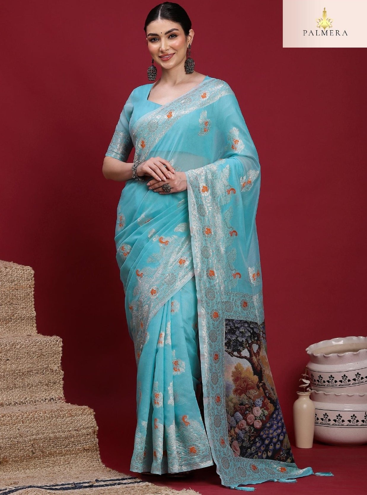 Palmera Saree Manufacturer and Palmera Saree Supplier | ALL-VANAYA-01