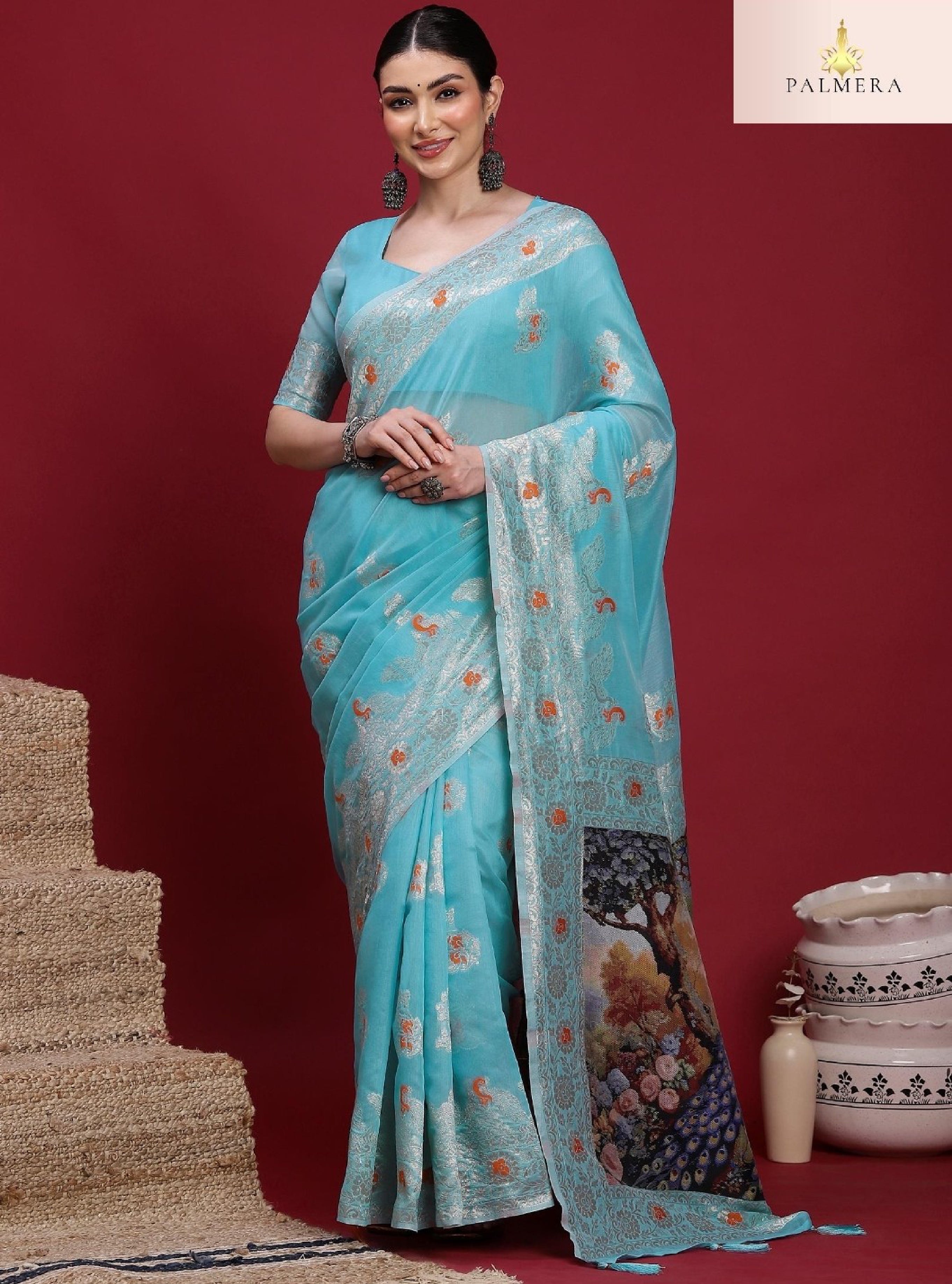 Palmera Saree Manufacturer and Palmera Saree Supplier | ALL-VANAYA-01