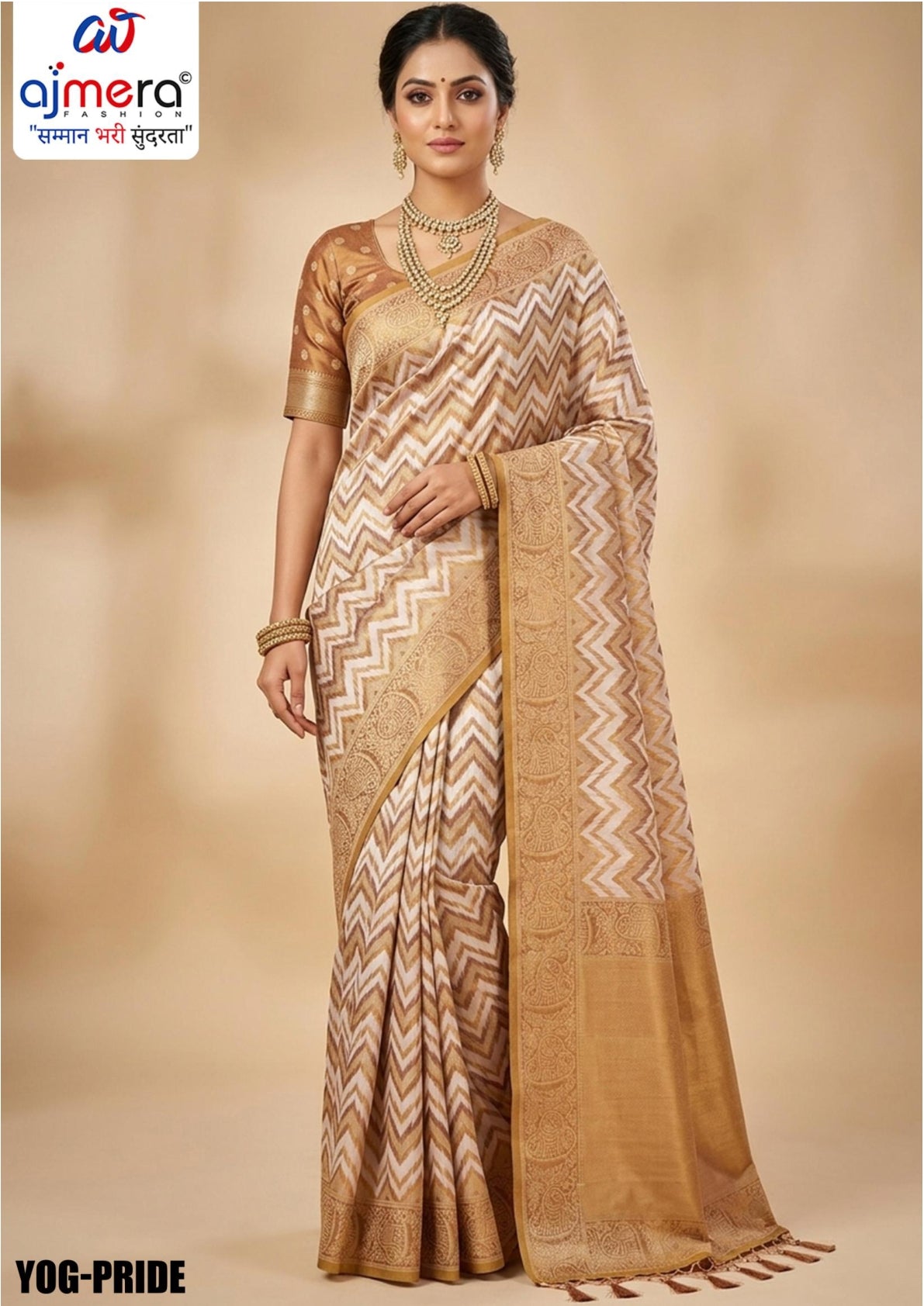 Designer Jacquard Silk Saree with Blouse Piece for Traditional Occasions | YOG-PRIDE