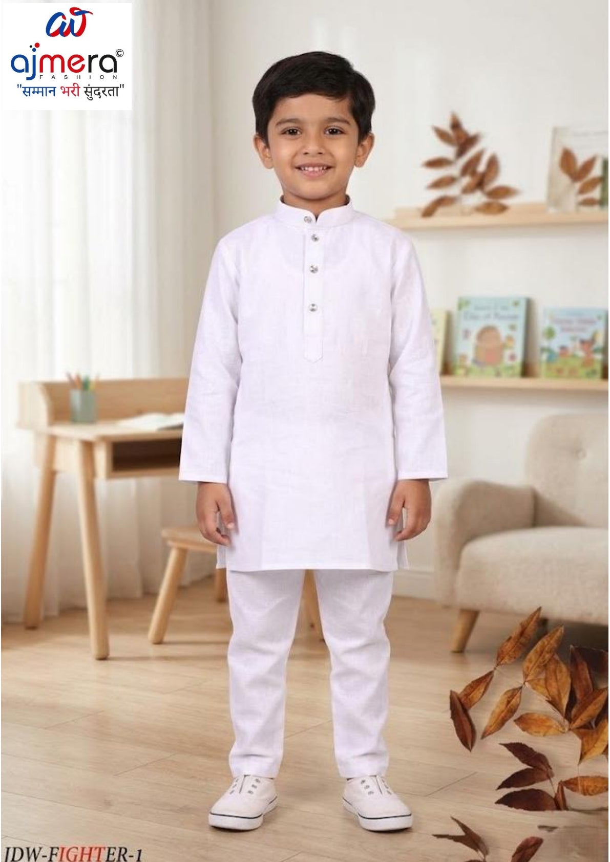 Wholesale Boys Cotton Kurta Pajama Set | JDW-FIGHTER-1