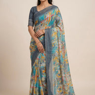 Weightless Print Loose Saree with Blouse for Premium Ethnic and Traditional Wear | BMS-DEV PRIYA
