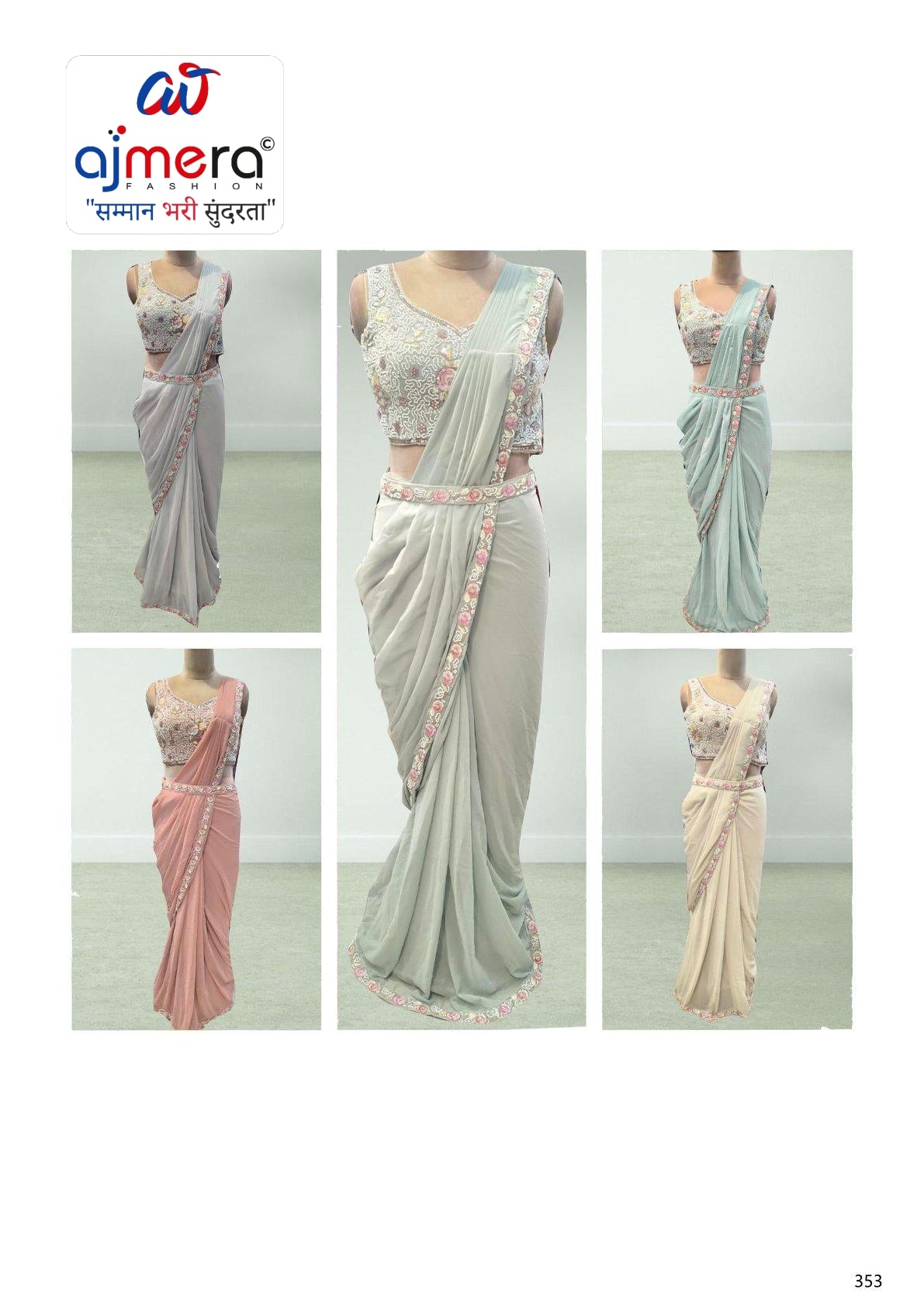 Designer Chiffon Gown for Women | SDO-218443