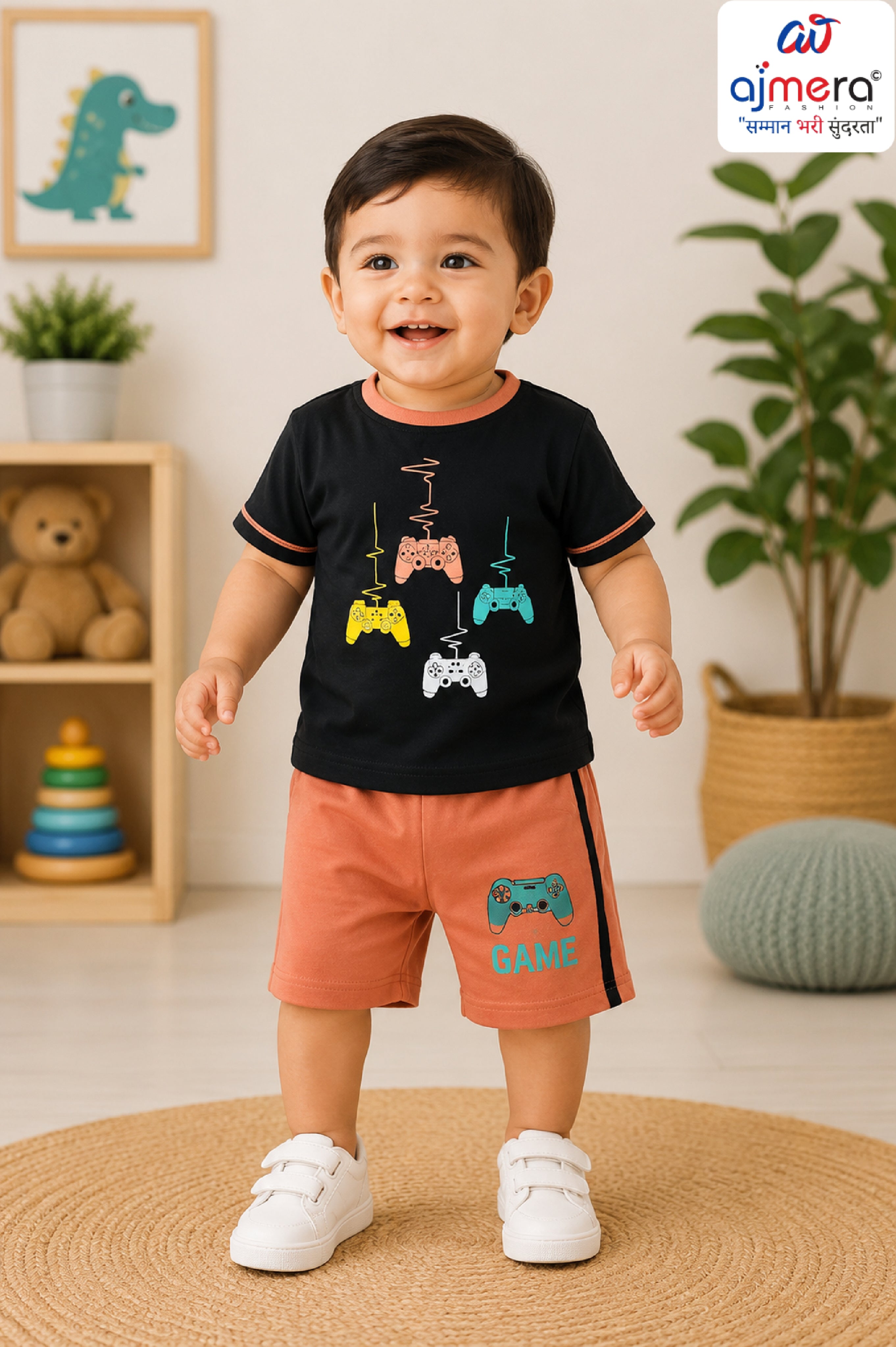 Kids Casual T-Shirt & Shorts Wholesale in Surat | GEE-1832