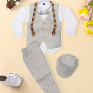 Wholesale Boys Traditional Pant Shirt Koti Set | JDW-C1-WHITE