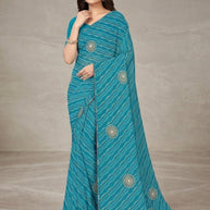 Fashionable Printed Saree with Blouse Piece for Festive Collection  | CAS-PANCHWATI