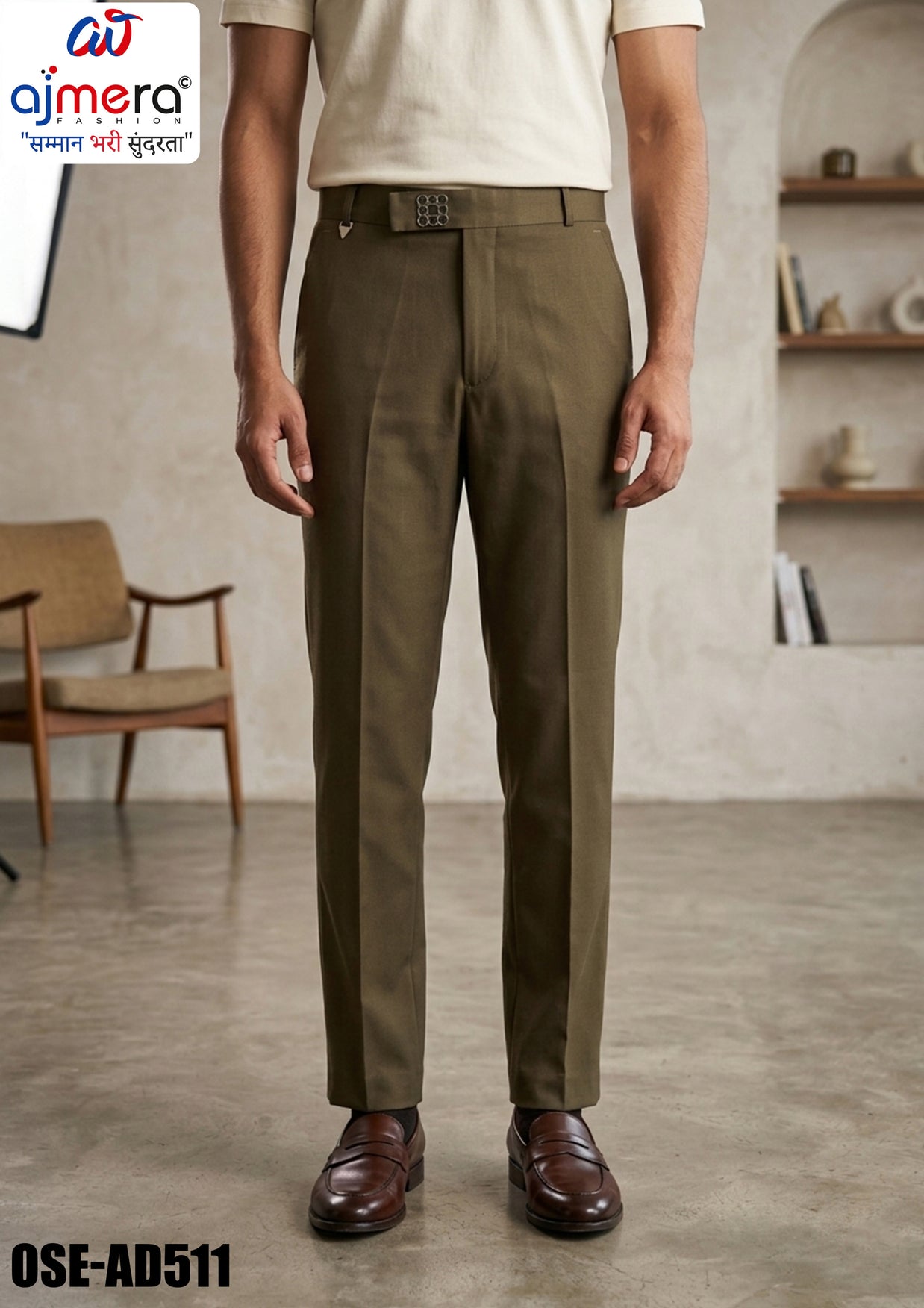 Premium Men's Formal Pant for Office & Business Wear | OSE-AD511