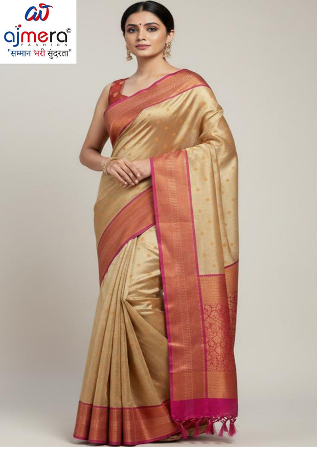 Premium Jacquard Silk Saree with Matching Blouse Piece for Ethnic Celebrations | WON-REWA TISSUE