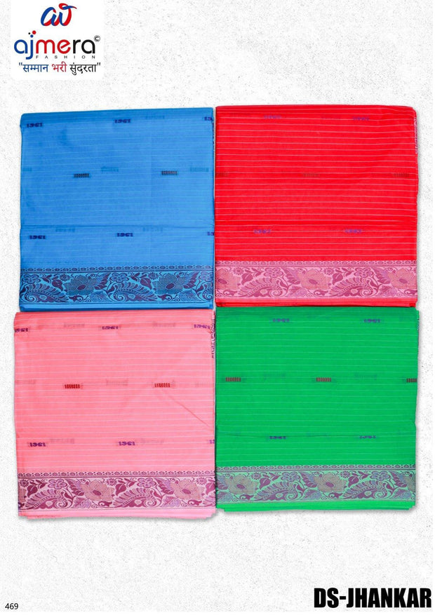 Premium Cotton Saree with Blouse Piece for Premium Ethnic and Traditional Wear | DS-JHANKAR