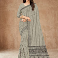 Printed Cotton Saree with Blouse Piece for Premium Ethnic and Traditional Wear | DFL-KARUNA-04