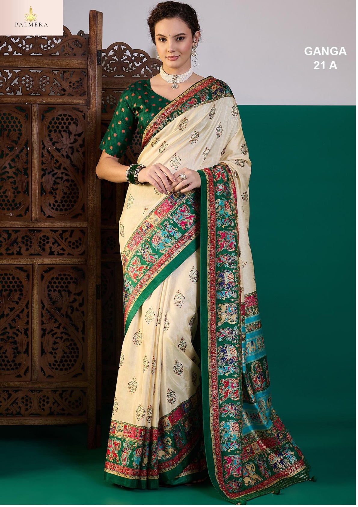 Ganga Silk Saree with Blouse for Premium Ethnic and Designer Wear | ALL-GANGA-21