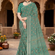 Fashionable Printed Saree with Blouse Piece for Festive Collection | GLC-KANCHI SILK-2