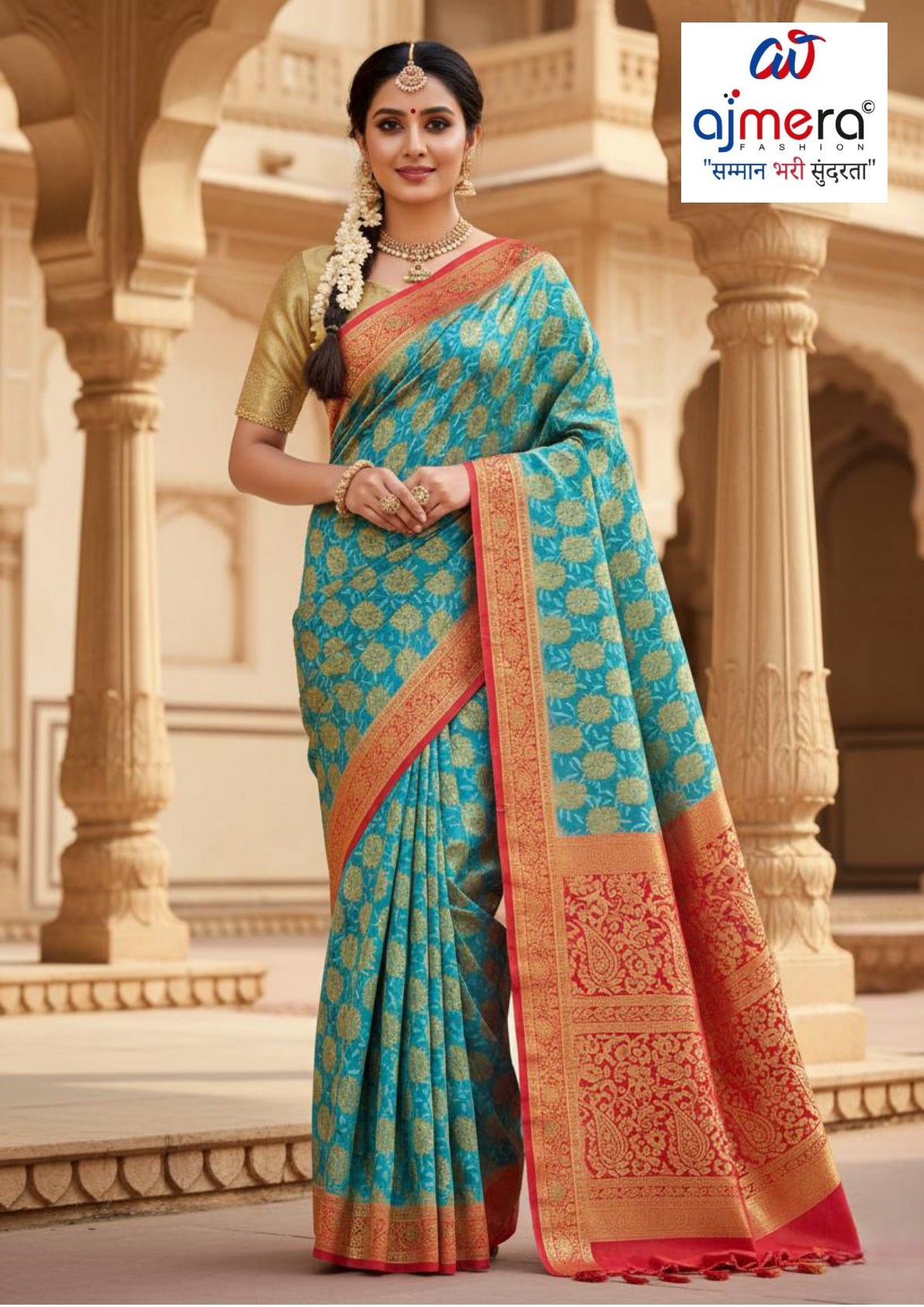 Elegant Rapier Silk Matching Saree With Blouse Piece | STI-DIAMOND PALLU 10WAR