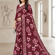 Vichitra Jari Print Loose Saree with Blouse for Premium Ethnic and Traditional Wear | CAS-MITHAS