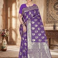 Artistic Elegance Jacquard Silk Saree With Blouse Piece | TUL-MATWALI SUDHA SILK
