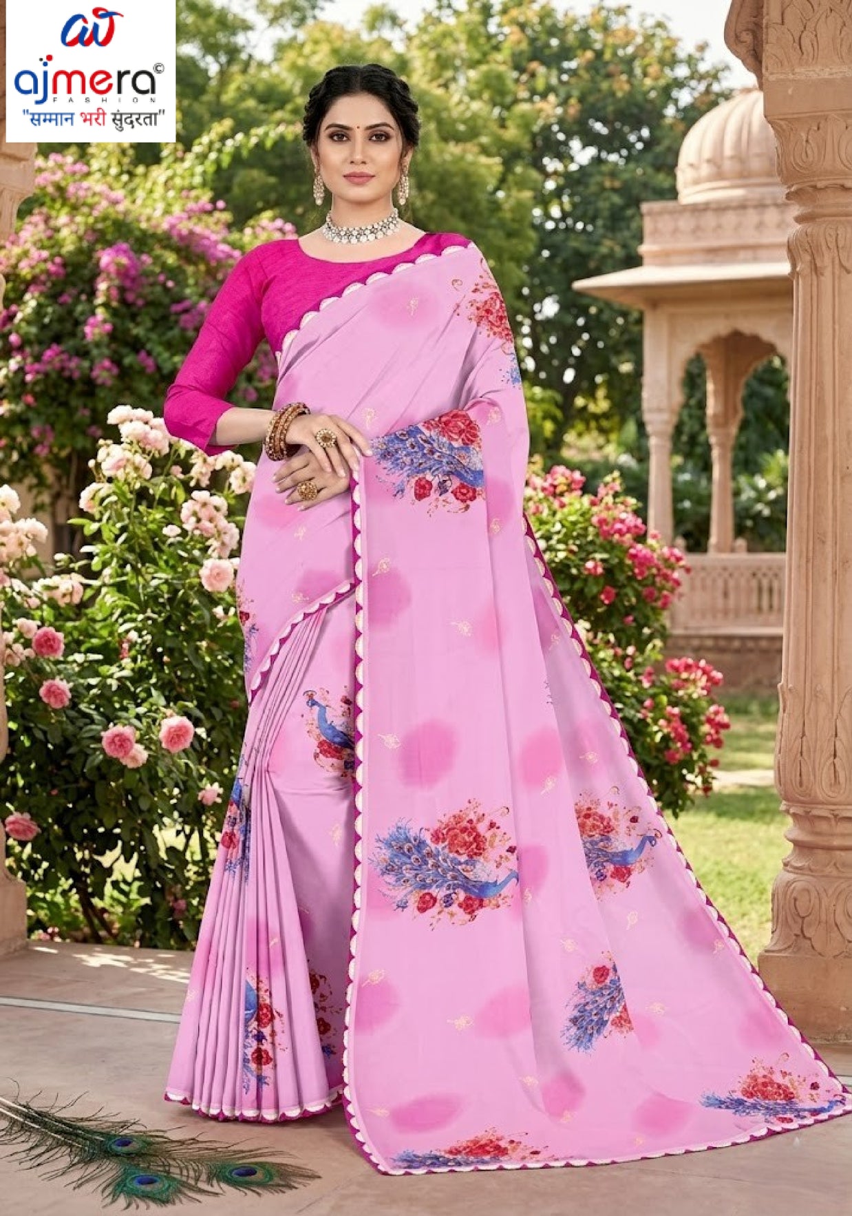 Georgette Print Loose Saree with Blouse for Premium Ethnic and Traditional Wear | TD-COCONUT