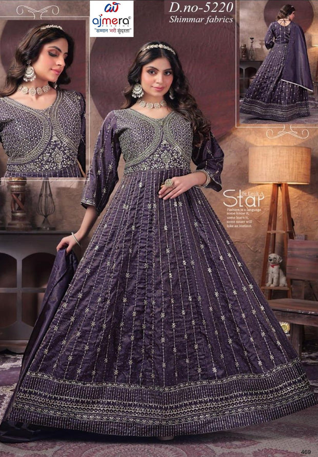 Elegant Designer Shimmer Gown for Women | SHP-5220