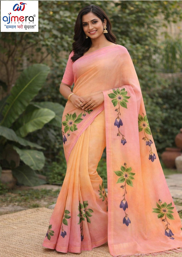 Printed Print Loose Saree without Blouse for Premium Ethnic and Traditional Wear | AA-LALLANTOP
