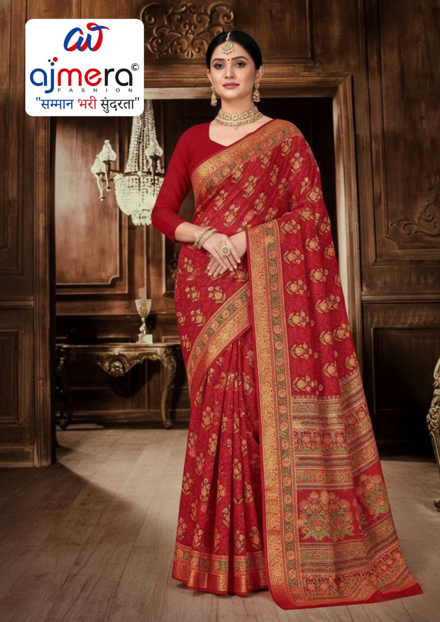 Cotton Saree with Without Blouse for Premium Ethnic and Traditional Wear | MSS-SHIV RUKMINI COTTON