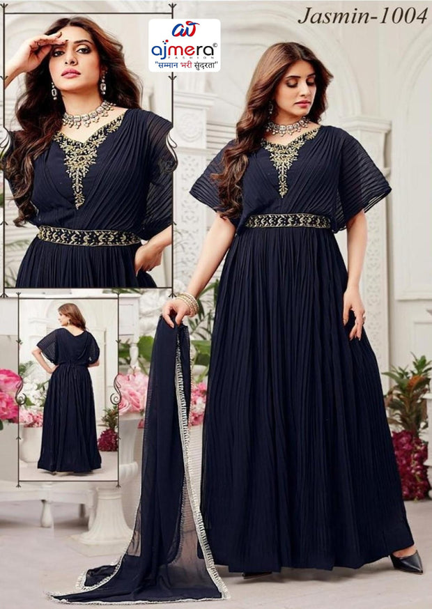 Elegant Georgette Designer Party Wear Gown for Women | PNC-1004