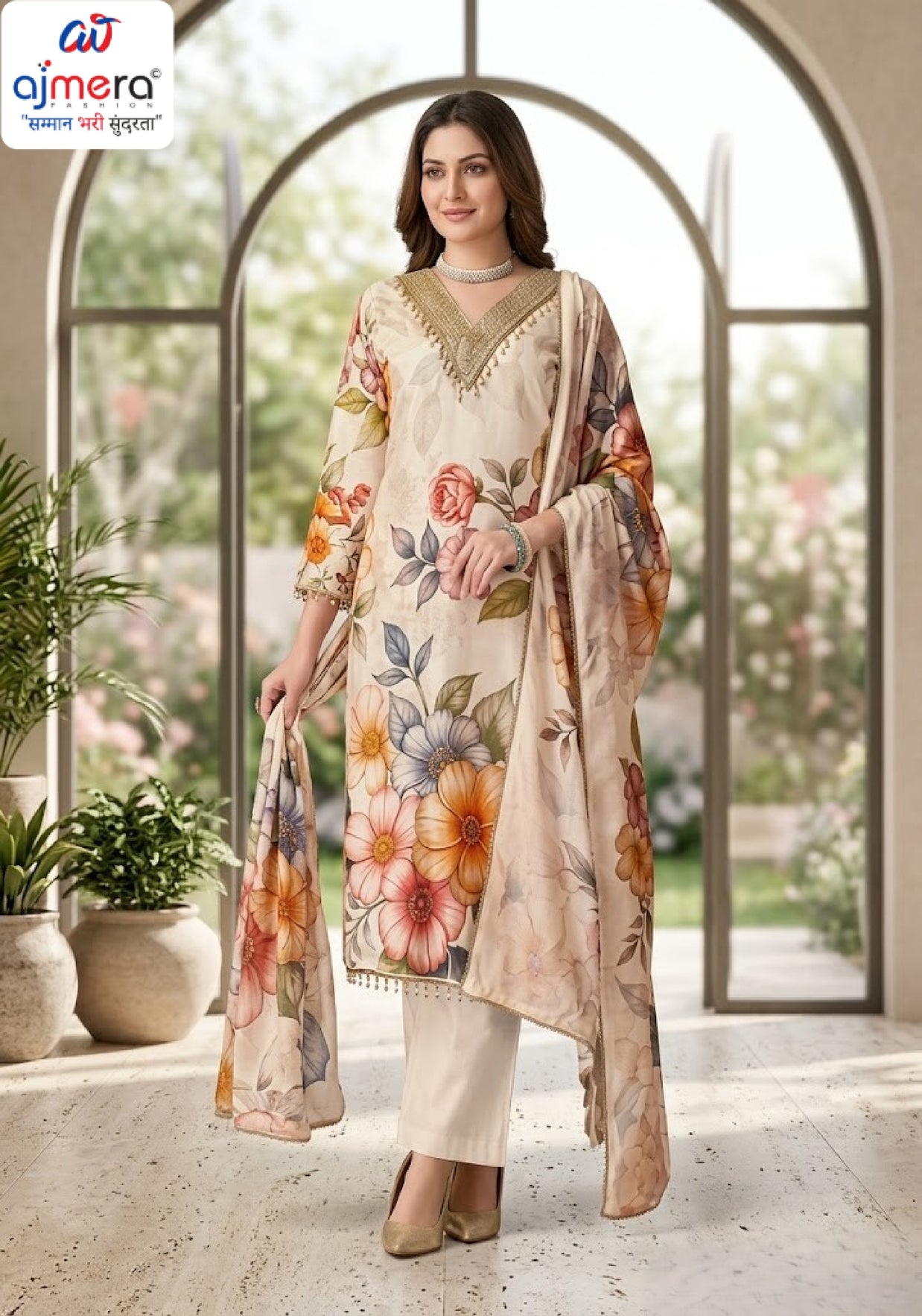 Premium Viscose Unstitched Suit Set | VAS-KITTY-3